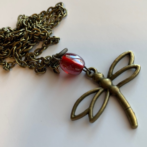 Dragonfly Necklace One of a kind New Handmade - Picture 3 of 7
